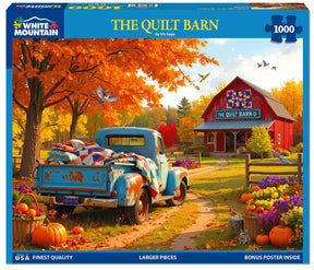 The Quilt Barn 1000 piece jigsaw puzzle by White Mountain Puzzles, box image