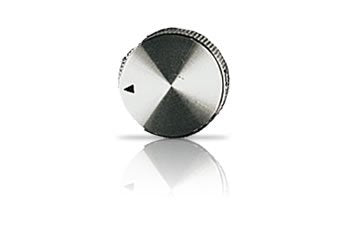 SILVER-TONE KNURLED KNOBS (2-PACK)