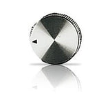 SILVER-TONE KNURLED KNOBS (2-PACK)