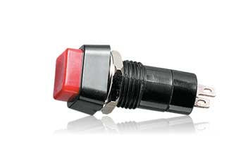 250VAC 2P SPST OFF-ON PUSH BUTTON SWITCH, 1.5A