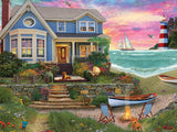 Heart Beach 500 piece jigsaw puzzle by White Mountain Puzzles, completed puzzle image