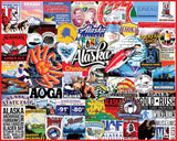 I Love Alaska 1000 piece jigsaw puzzle by White Mountain Puzzles, completed puzzle image