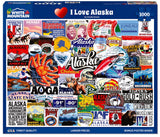 I Love Alaska 1000 piece jigsaw puzzle by White Mountain Puzzles, box image