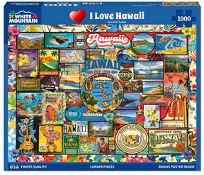I Love Hawaii 1000 piece jigsaw puzzle by White Mountain Puzzles, box image