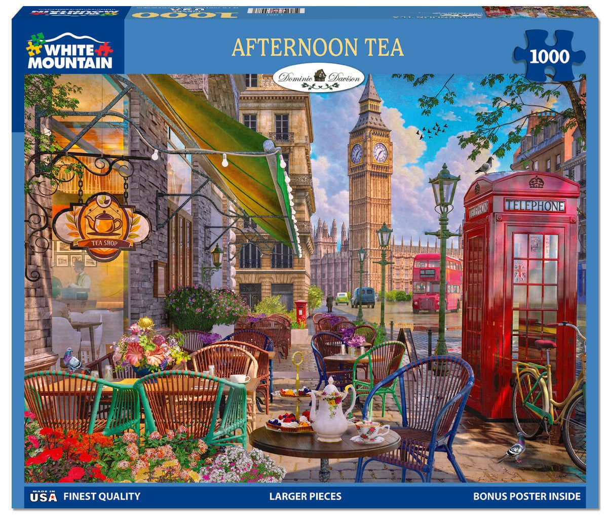 Afternoon Tea 1000 piece jigsaw puzzle by White Mountain Puzzles, box image