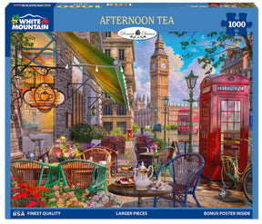 Afternoon Tea 1000 piece jigsaw puzzle by White Mountain Puzzles, box image