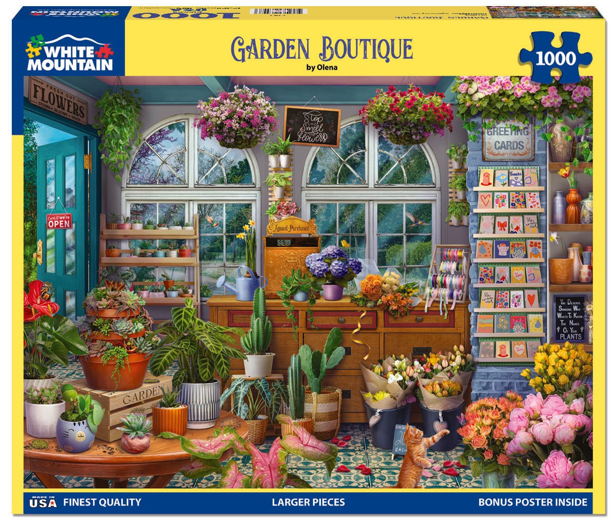 Garden Boutique 1000 piece jigsaw puzzle by White Mountain Puzzles, box image