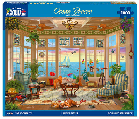 Ocean Breeze 1000 piece jigsaw puzzle by White Mountain Puzzles, box image