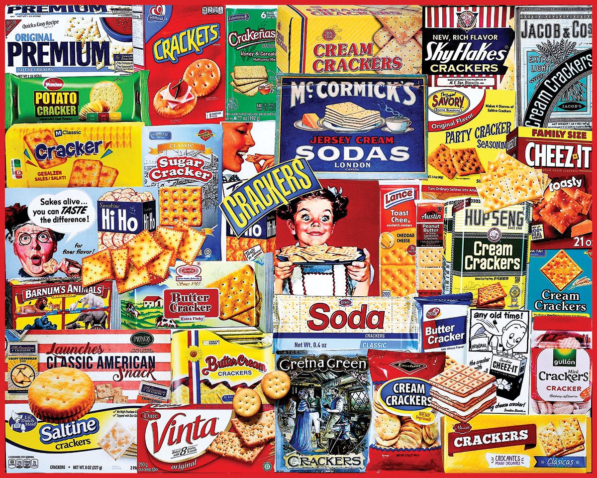 I Love Crackers 1000 piece jigsaw puzzle by White Mountain Puzzles, completed puzzle image