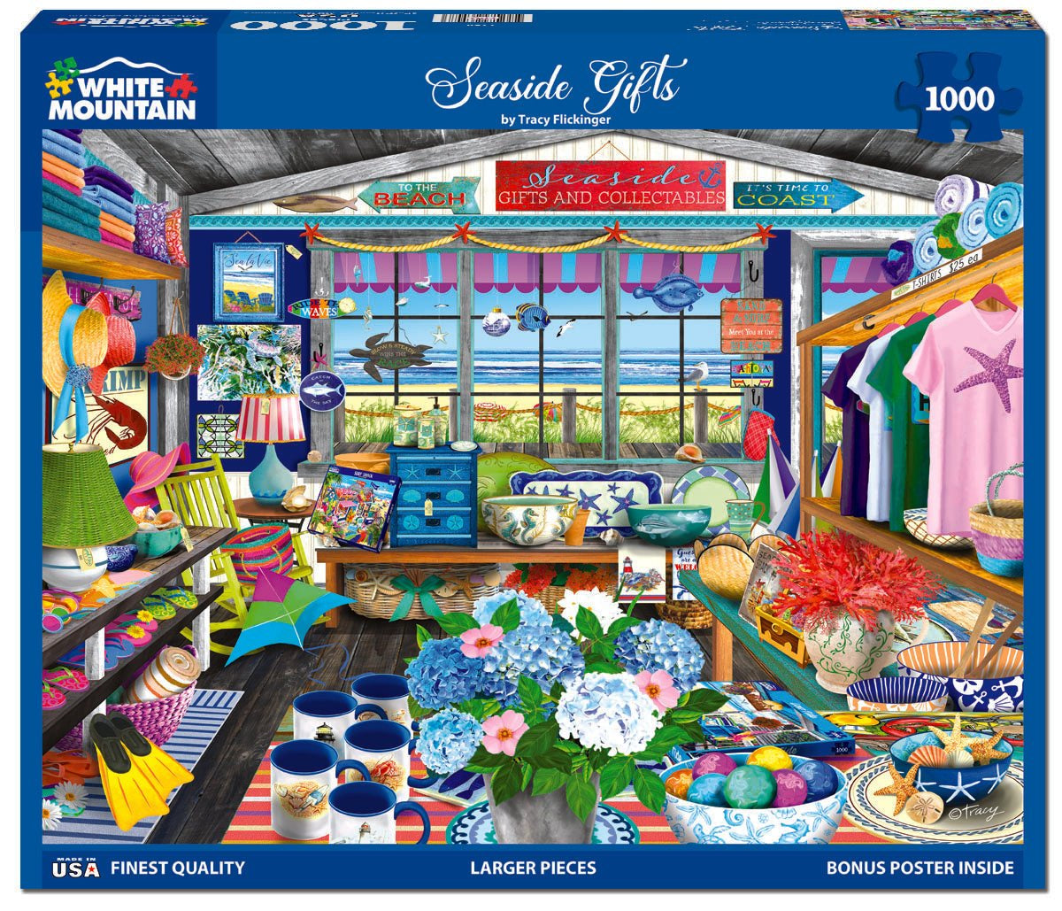 Seaside Gifts 1000 piece jigsaw puzzle by White Mountain Puzzles, box image