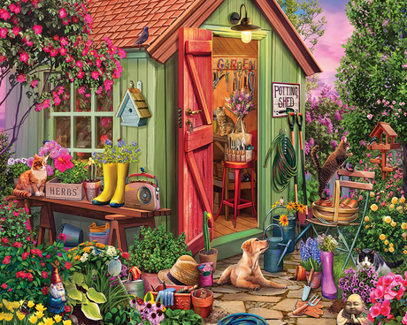 White Mountain Puzzles - Potting Shed - 1000 Piece Jigsaw Puzzle