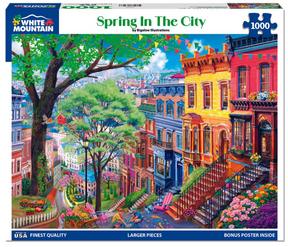 White Mountain Puzzles - Spring In The City - 1000 Piece Jigsaw Puzzle