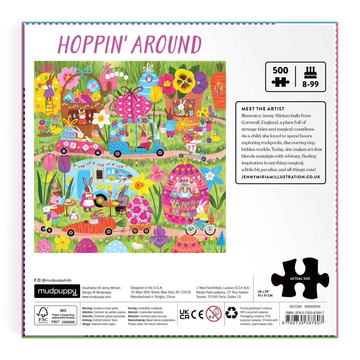 Mudpuppy - Hoppin' Around 500 Piece Family Puzzle