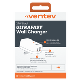 Ventev - 27W ULTRAFAST USB C and USB A Universal Wall Charger - Gray