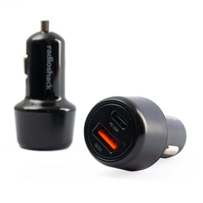 RadioShack Two Pack QC 3 0 Dual Car Charger With 1 USB 1 Type C 2733360