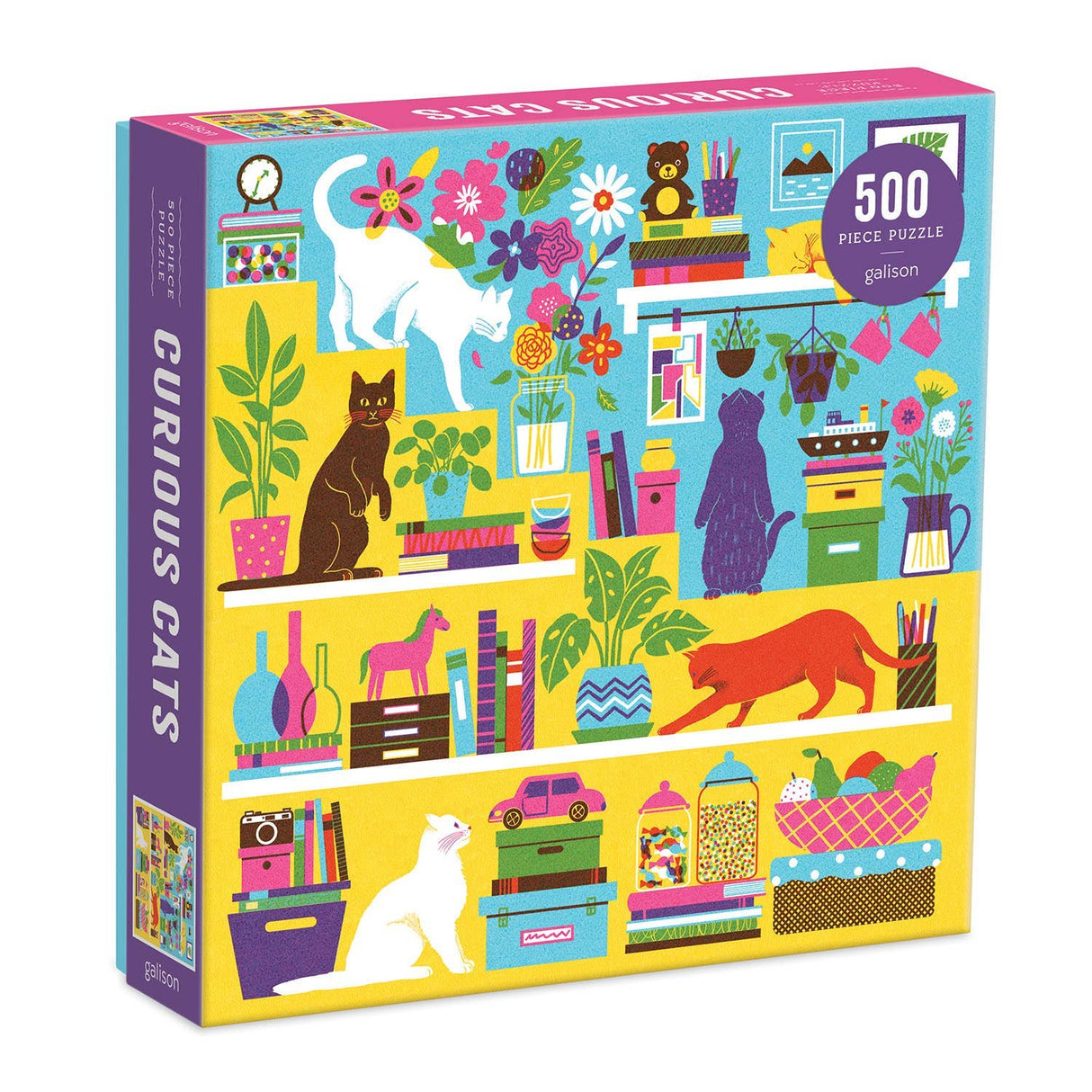 Galison - Curious Cats 500 Piece Puzzle