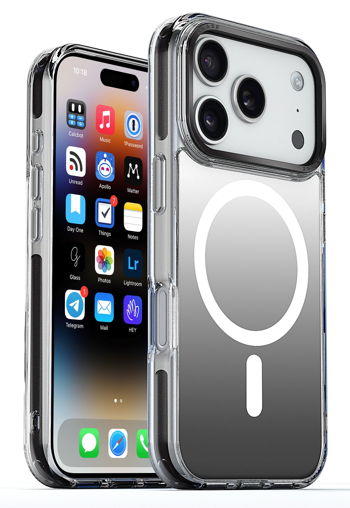 iPhone 18 Pro Max / 17 Pro Max - DuoHybrid MagSafe Compatible - Reinforced Protective Case - Silver Black
