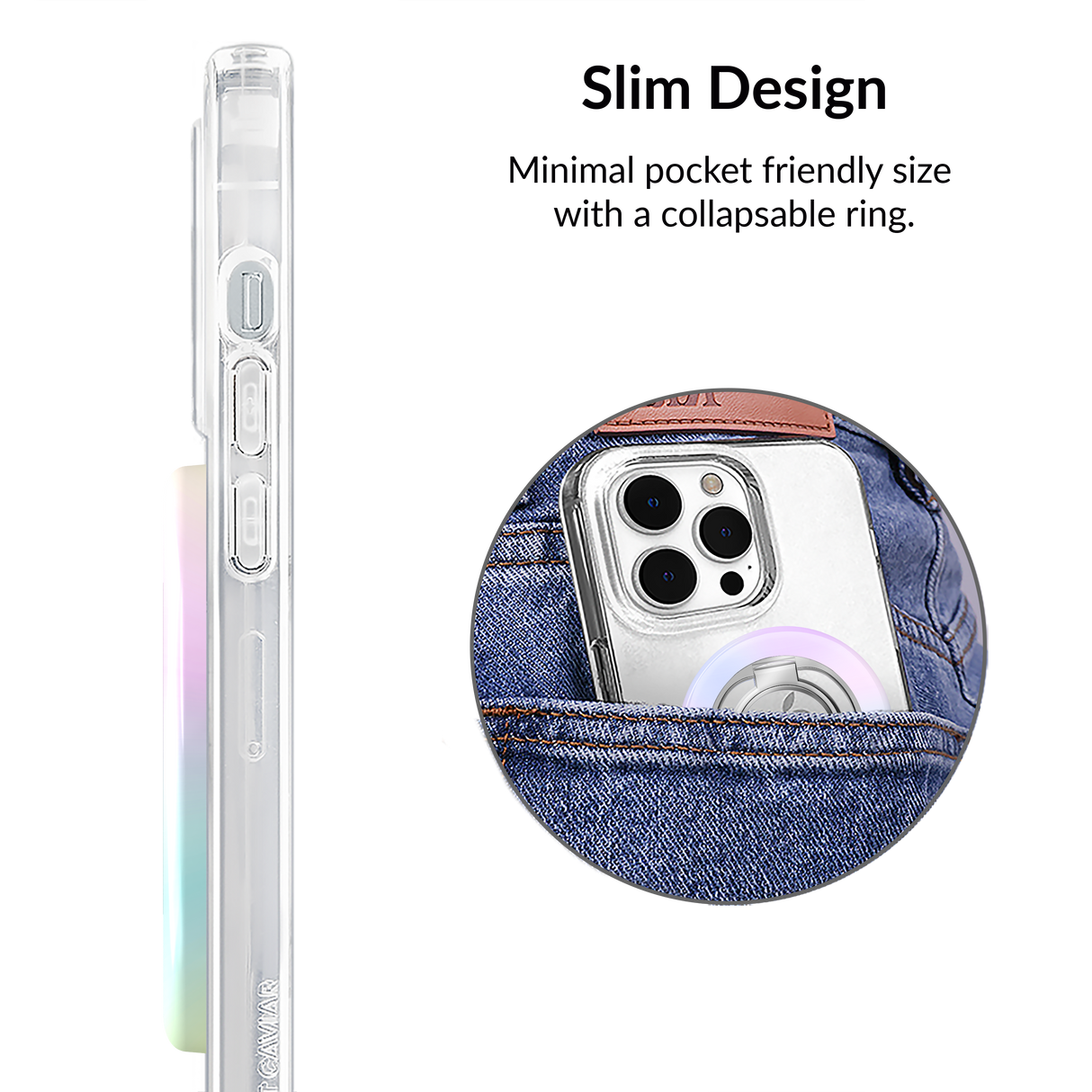VELVET CAVIAR - Magnetic Phone Ring & Stand - White Opal