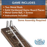 Wood Expressions - WE Games Shoot The Moon Board Game - Dark Stained Solid Wood - 17.5 in.