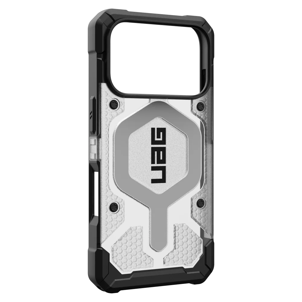 Urban Armor Gear (UAG) - Pathfinder Clear MagSafe Case for Apple iPhone 17 Pro - Ice and Silver