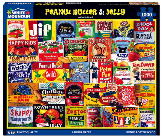 White Mountain Peanut Butter & Jelly - 1000 Piece Jigsaw Puzzle