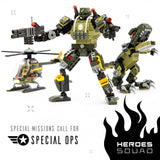 Glow in The Dark Army Robot 3-in-1 Set (398 Pc) AlphaZor