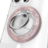 VELVET CAVIAR - Magnetic Phone Ring & Stand - Dusty Rose Chrome Floral