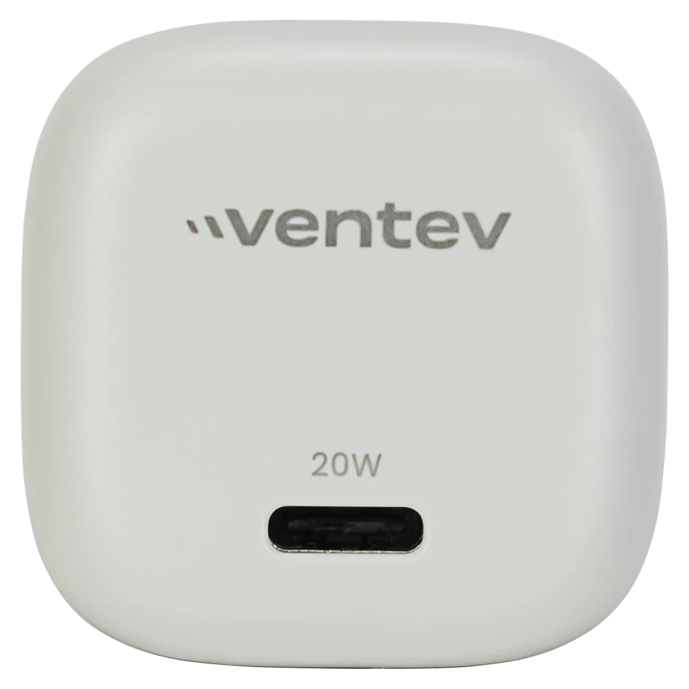 Ventev - 20W ULTRAFAST USB C Universal Wall Charger and USB C to USB C Cable - Gray