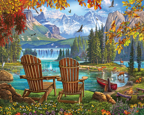 White Mountain Puzzles - Mountain Paradise - 1000 Piece Jigsaw Puzzle