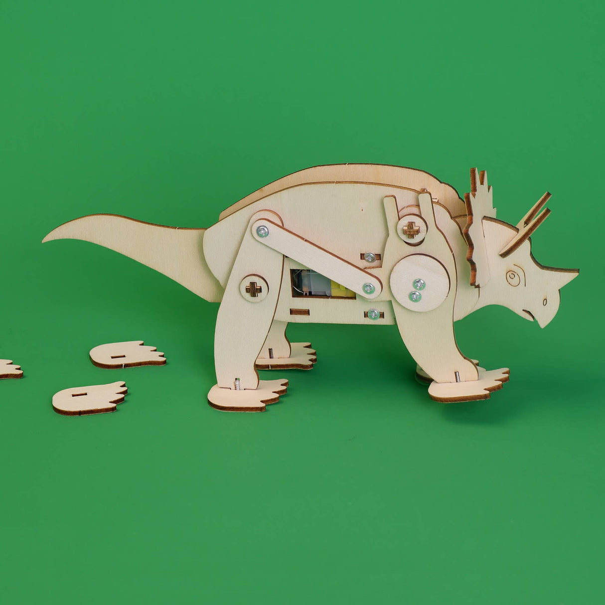 Kitsville - Dinosaur Robot DIY Kit - Triceratops, STEM Toy, Craft Kit
