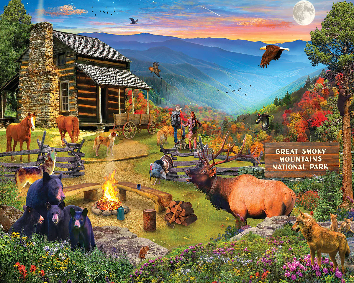 White Mountain - Great Smoky National Park - 1000 Piece Jigsaw Puzzle
