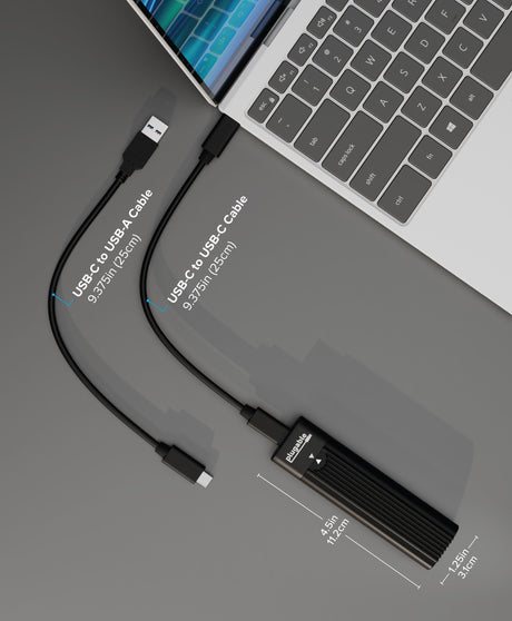 Plugable USBC-NVME enclosure with included USB-C and USB-A cables
