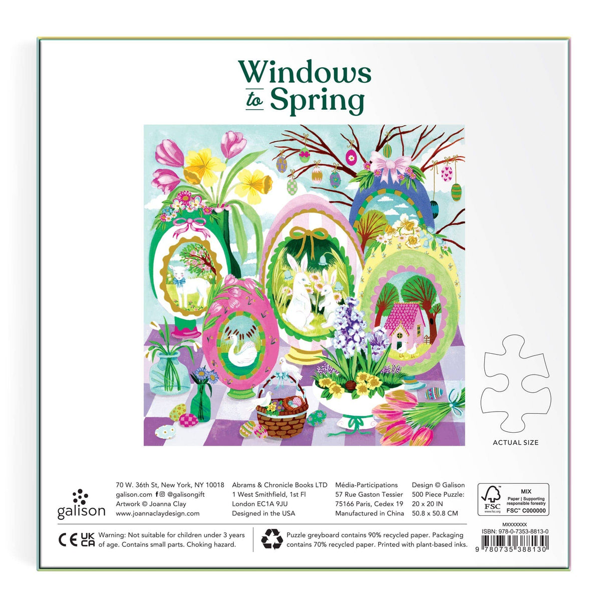 Galison - Windows to Spring 500 Foil Piece Puzzle