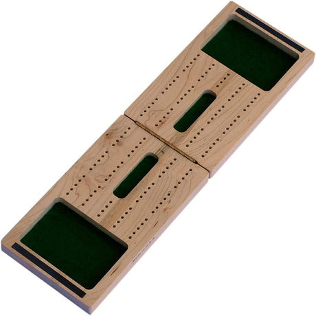 Wood Expressions - WE Games Wood 2 Track Foldable Travel Cribbage Set