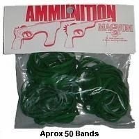 Magnum Enterprises Rubber Band Ammo Bag, Green, 30/1 oz