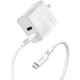 Otterbox - Dual Usb A Port 24w Wall Charger And Usb A To Apple Lightning Cable 1m - Cloud Dream