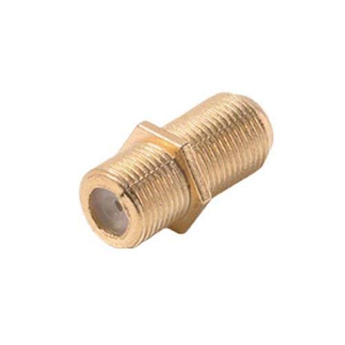 10CT F JACK TO F JACK ADAPTER GOLD