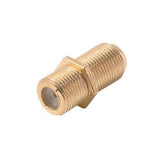 10CT F JACK TO F JACK ADAPTER GOLD