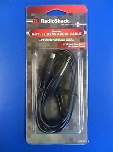 6 FT. PHONO (RCA) FEMALE TO 1/4" MONO MALE CABLE