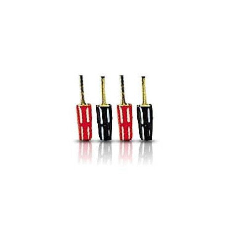 GOLD-PLATED 16-GAUGE FLAT PIN CONNECTORS (4-PACK)