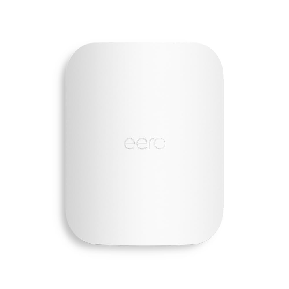 Amazon eero Outdoor 7 PoE dual-band mesh wifi router, Weatherproof rating of IP66, Coverage up to 15,000 sq. ft. outdoors, 1-pack, 2024 release