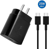 Samsung - Pd 25w Fast Charging Usb C Wall Charger W/ Cable - Black