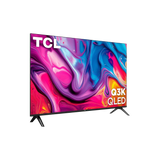 TCL 32 inch Q3K QLED TV angled left view with colorful screen