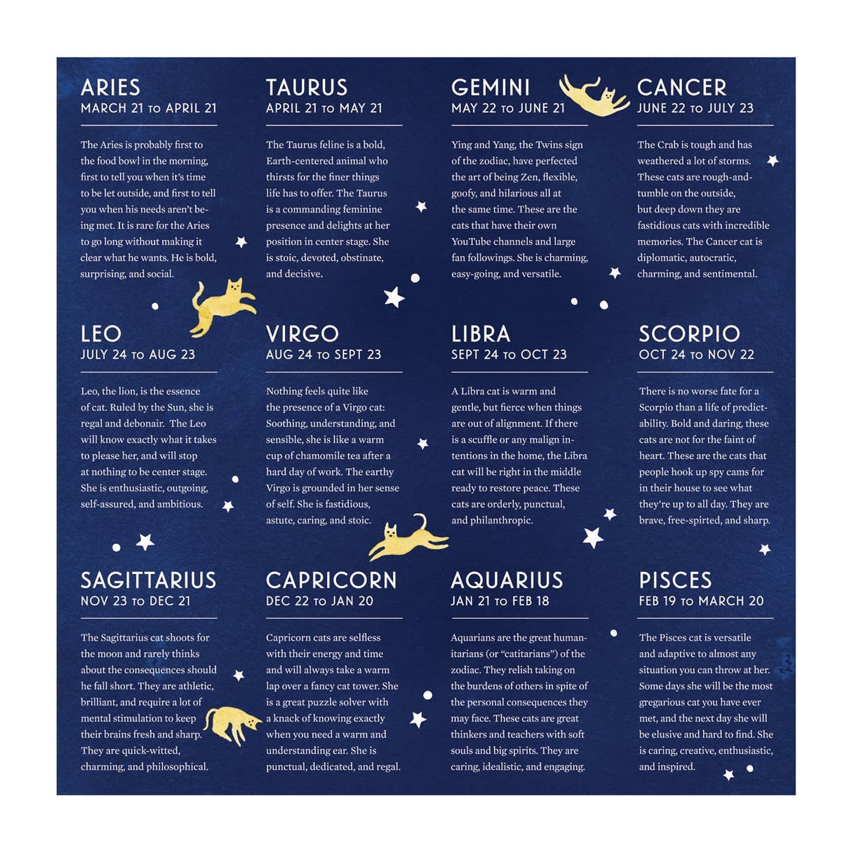 Galison - Cat Zodiac 500 Piece Puzzle