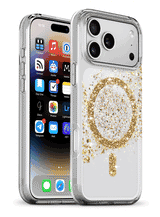 iPhone 17 Pro Sparkleline Series Light MagSafe Compatible Case - Gold Stripe - image 1