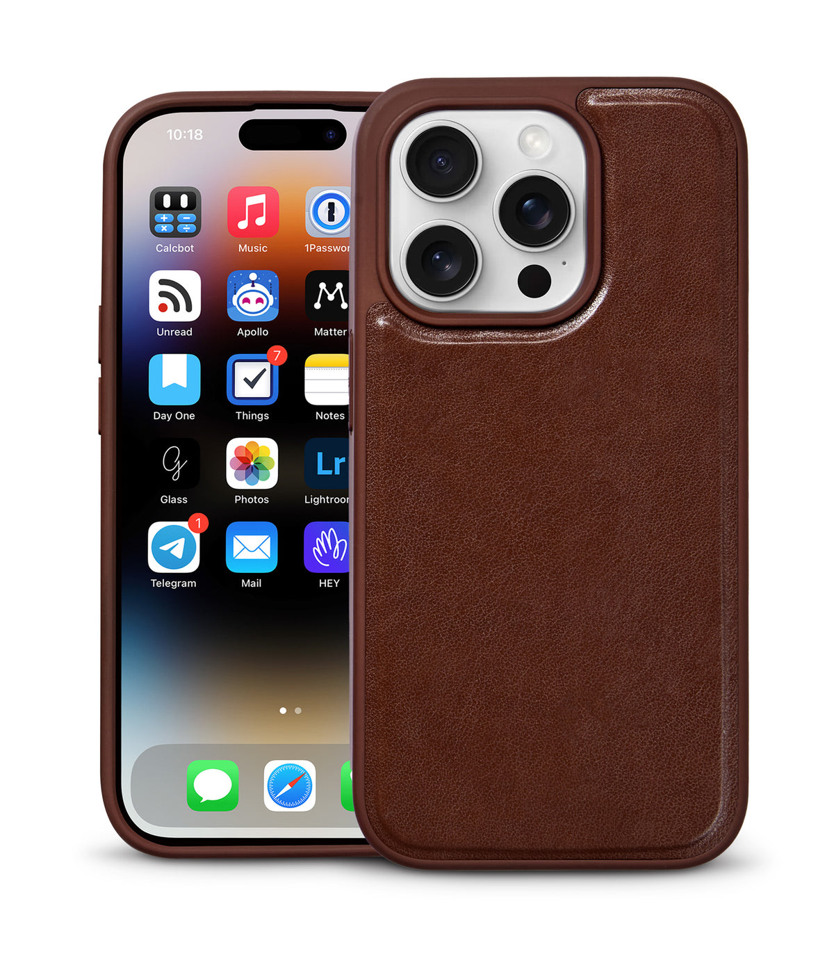 xBase iPhone 16 Pro Folio Exec Wallet Case MagSafe Compatible - Rustic Brown - image 3