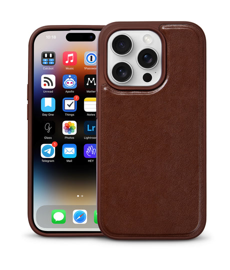 xBase iPhone 16 Pro Folio Exec Wallet Case MagSafe Compatible - Rustic Brown - image 3