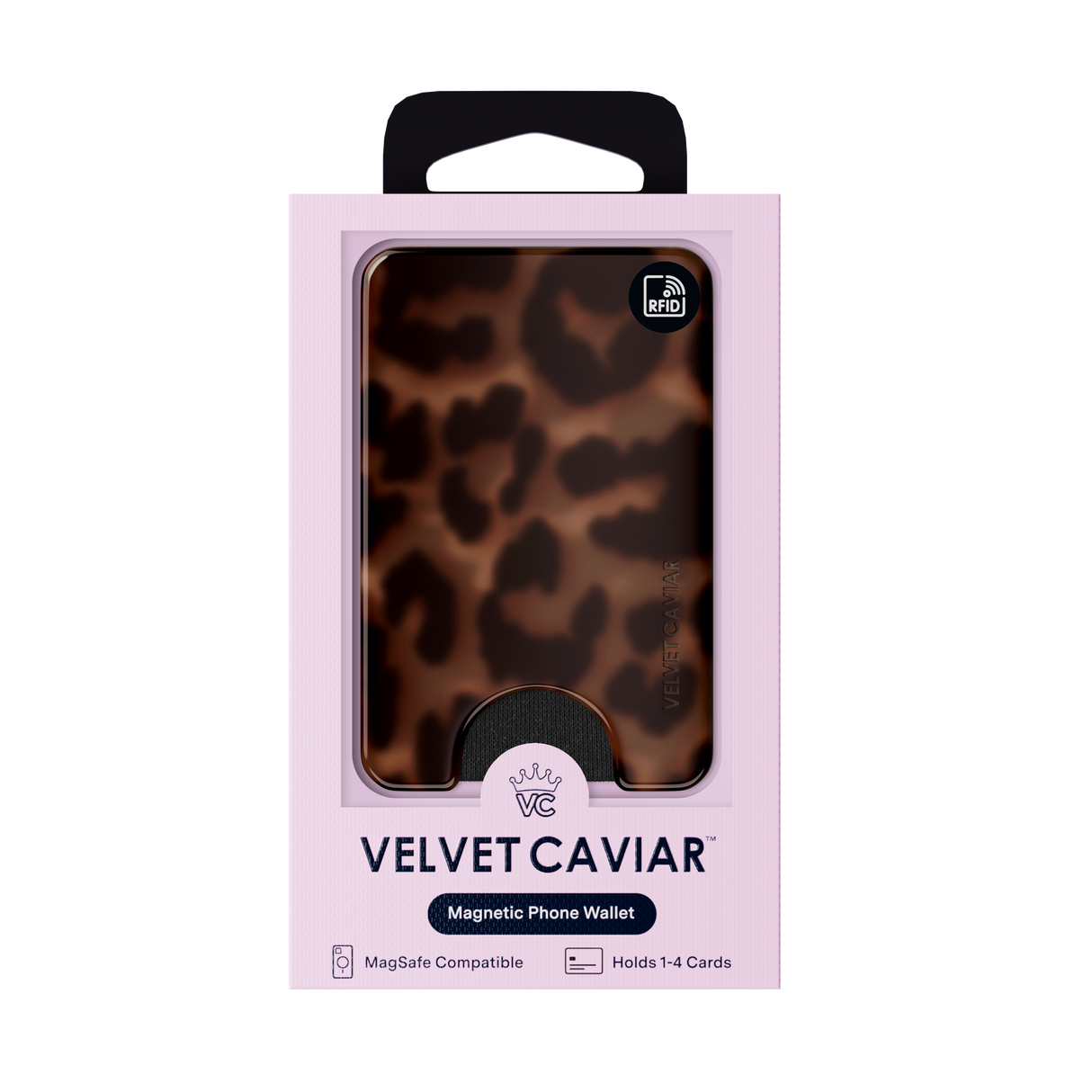 VELVET CAVIAR - Magnetic Phone Wallet- It Girl Leopard