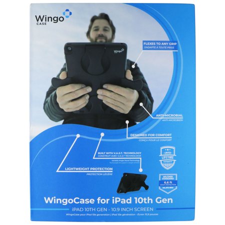 Wingocase - Protective Ergonomic Case For Apple Ipad 10.9 (2022) - Black