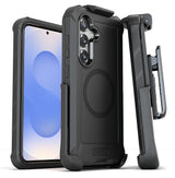 xBase Samsung S25- Boulder MagSafe Heavy Duty Co-Molded Rugged Protective Case w/Belt Clip Holster - Black - image 1